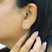 Lily 1 micron gold plated silver earrings
